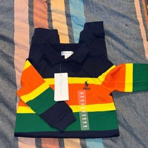 Polo by Ralph Lauren Multicolor Striped Long-Sleeve Polo One-Piece